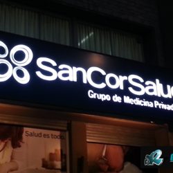 Letras Corporeas iluminadas en capital – SanCor Salud – Gr Publicidad