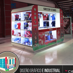 Stands para góndolas para shoppings – Soccer Stars – CIELD