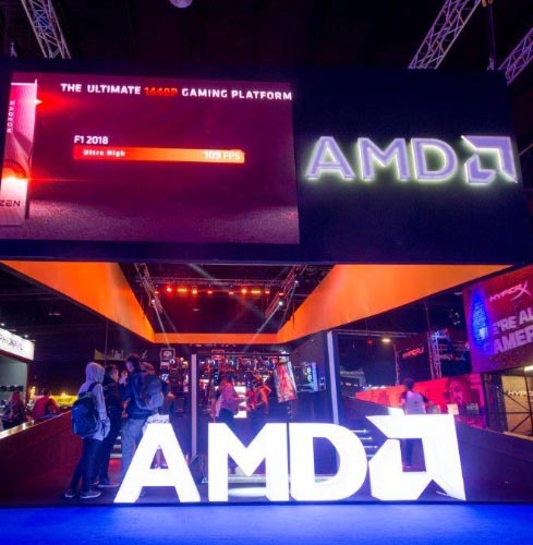 Diseño & construcción de stands para Argentina Game Show – AMD – Somos Nemo